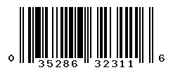 UPC barcode number 035286323116