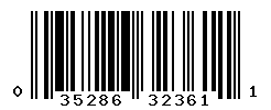 UPC barcode number 035286323611