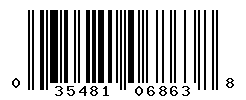 UPC barcode number 035481068638