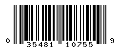 UPC barcode number 035481107559