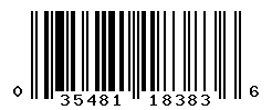 UPC barcode number 035481183836