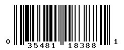 UPC barcode number 035481183881