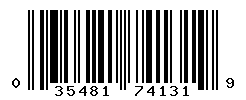 UPC barcode number 035481741319