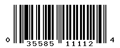 UPC barcode number 035585111124