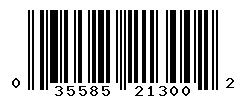 UPC barcode number 035585213002