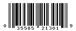 UPC barcode number 035585213019