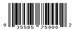 UPC barcode number 035585750002