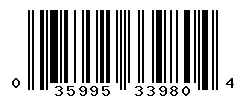 UPC barcode 035995339804