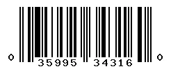UPC barcode 035995343160