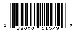 UPC barcode number 036000115796