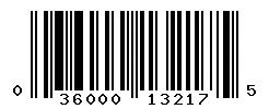 UPC barcode 036000132175