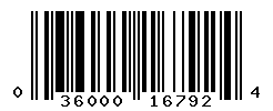 UPC barcode number 036000167924