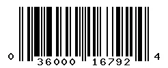 UPC 036000167924 barcode image