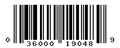 UPC barcode number 036000190489