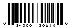 UPC barcode number 036000305180