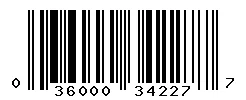 UPC 036000342277 barcode image
