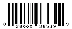 UPC 036000365399 barcode image