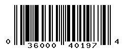 upc 036000401974 barcode image