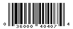 upc 036000404074 barcode image
