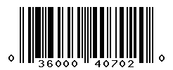 UPC barcode number 036000407020