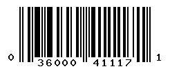 UPC barcode number 036000411171