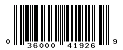UPC barcode 036000419269