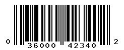 UPC barcode number 036000423402