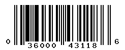 UPC barcode number 036000431186