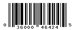 UPC barcode number 036000464245