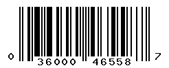 UPC barcode number 036000465587