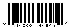 UPC barcode number 036000466454