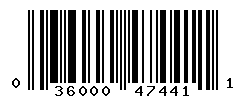 UPC barcode number 036000474411