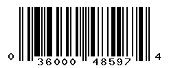 UPC barcode number 036000485974