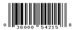 UPC barcode number 036000542158 lookup