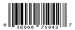 upc 036000710427 barcode image