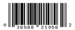 UPC barcode number 036588210562