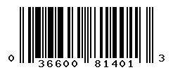 UPC barcode number 036600814013