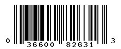 UPC barcode number 036600826313