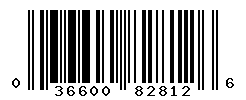 UPC barcode number 036600828126