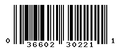 UPC barcode number 036602302211