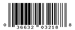 UPC barcode number 036632032188