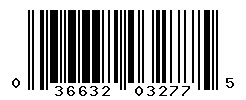 UPC barcode number 036632032775