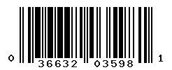 UPC barcode number 036632035981