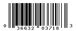 UPC barcode number 036632037183