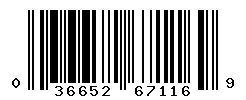 036652671169 barcode
