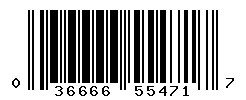 UPC barcode number 036666554717