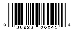 UPC barcode number 036923000414