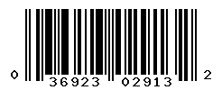 UPC barcode number 036923029132