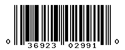 UPC barcode number 036923029910