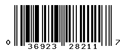 UPC barcode number 036923282117